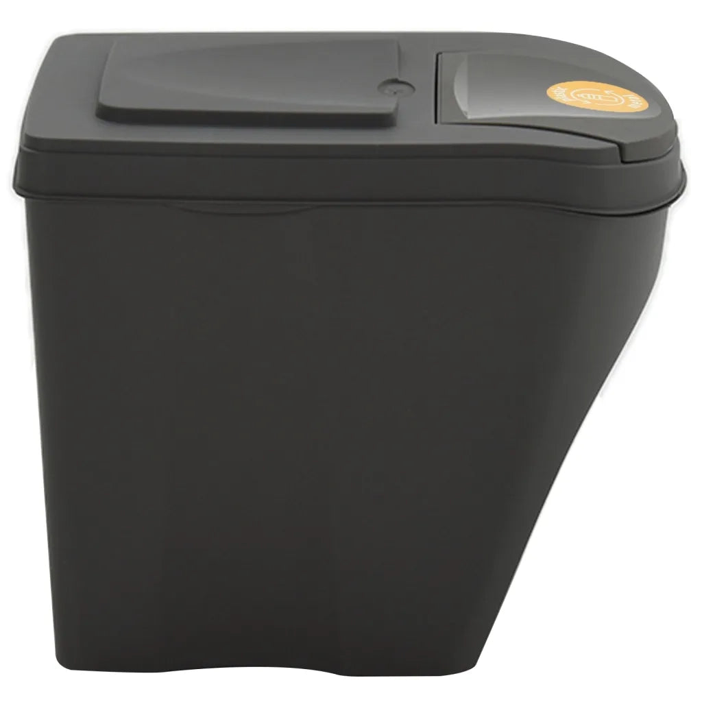 Contenitori Impilabili Rifiuti 4 pz Grigio 100 L Polipropilene 152200