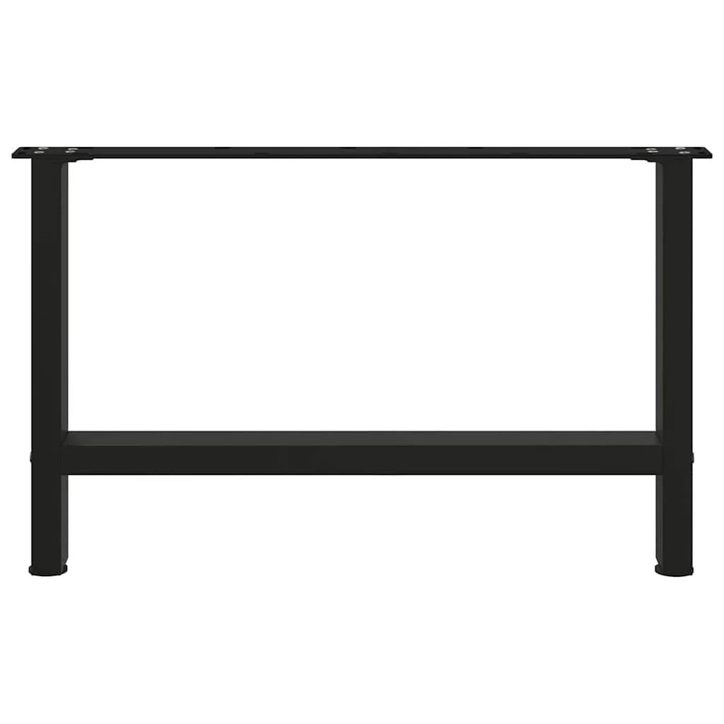 Set di 2 gambe per tavolino da caffè quadrate regolabili dal design moderno 70 x 42 cm in acciaio nero 02_0057528