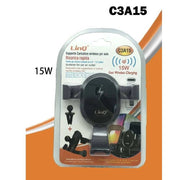 Trade Shop - Supporto Caricatore Auto Per Smartphone Con Ricarica Rapida Wireless Qi 15w C3a15 -