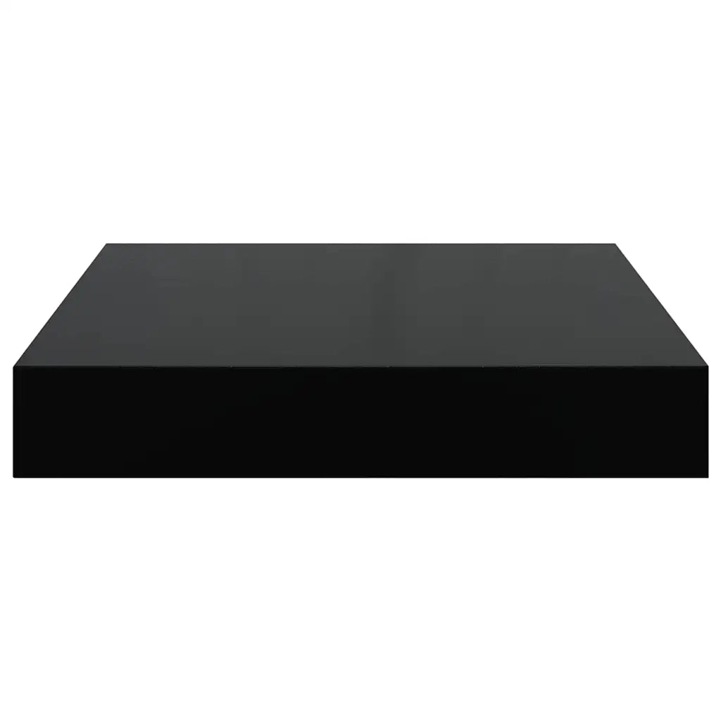 Scaffali a Parete 2 pz Nero Lucido 23x23,5x3,8 cm in MDF 323761