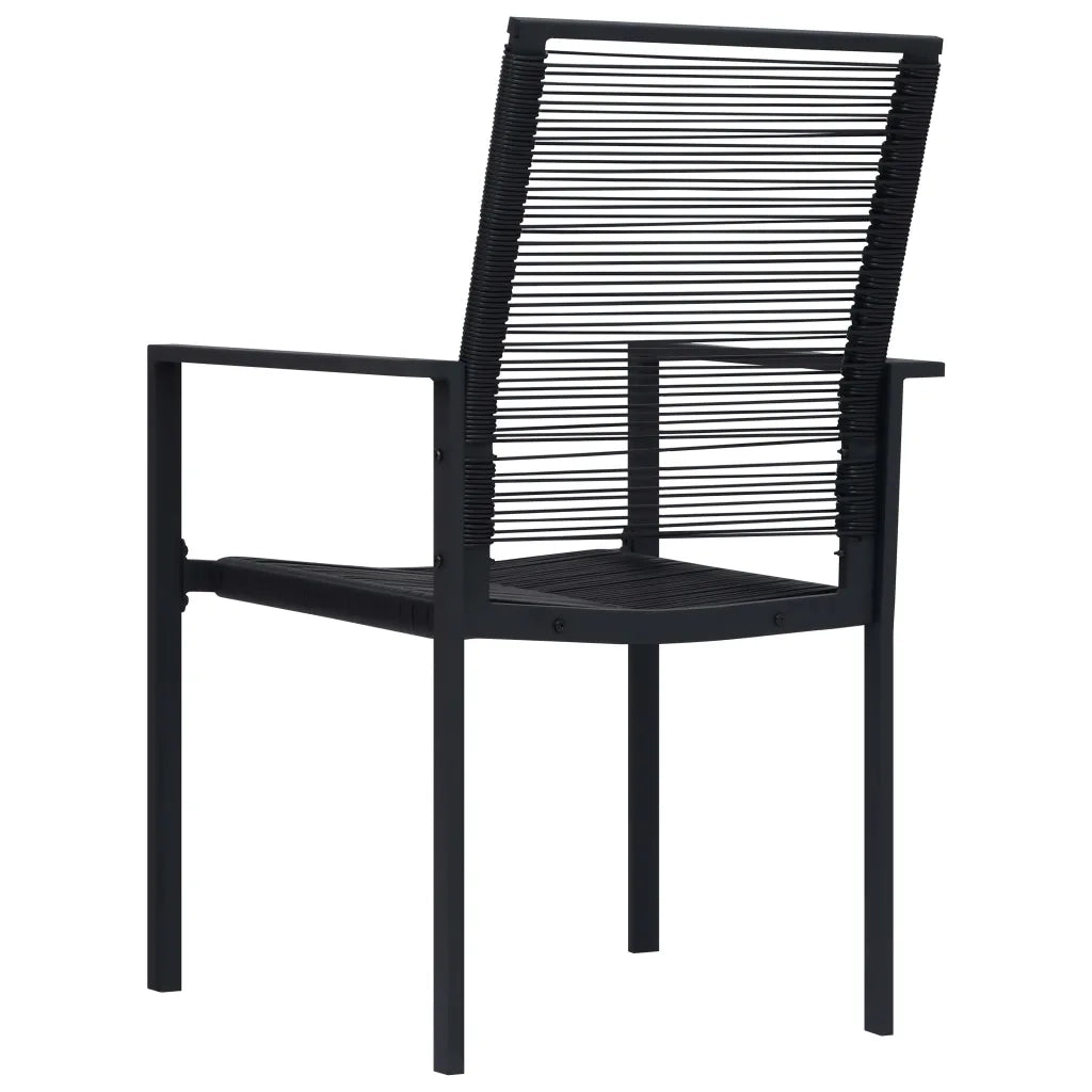 Sedie da Giardino 4 pz | Sedie da Esterno in Rattan Nero