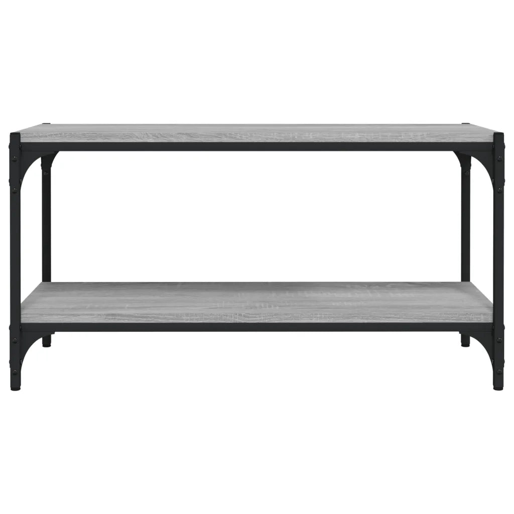 Mobile TV Grigio Sonoma 80x33x41 cm Legno Multistrato e Acciaio cod mxl 18712