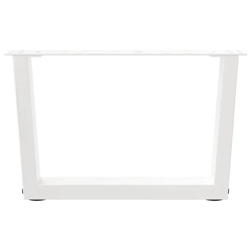 Gambe per Tavolino da CaffÃ¨ a Forma di V 2 pz Bianche 60x(30-31,3) cm Acciaio