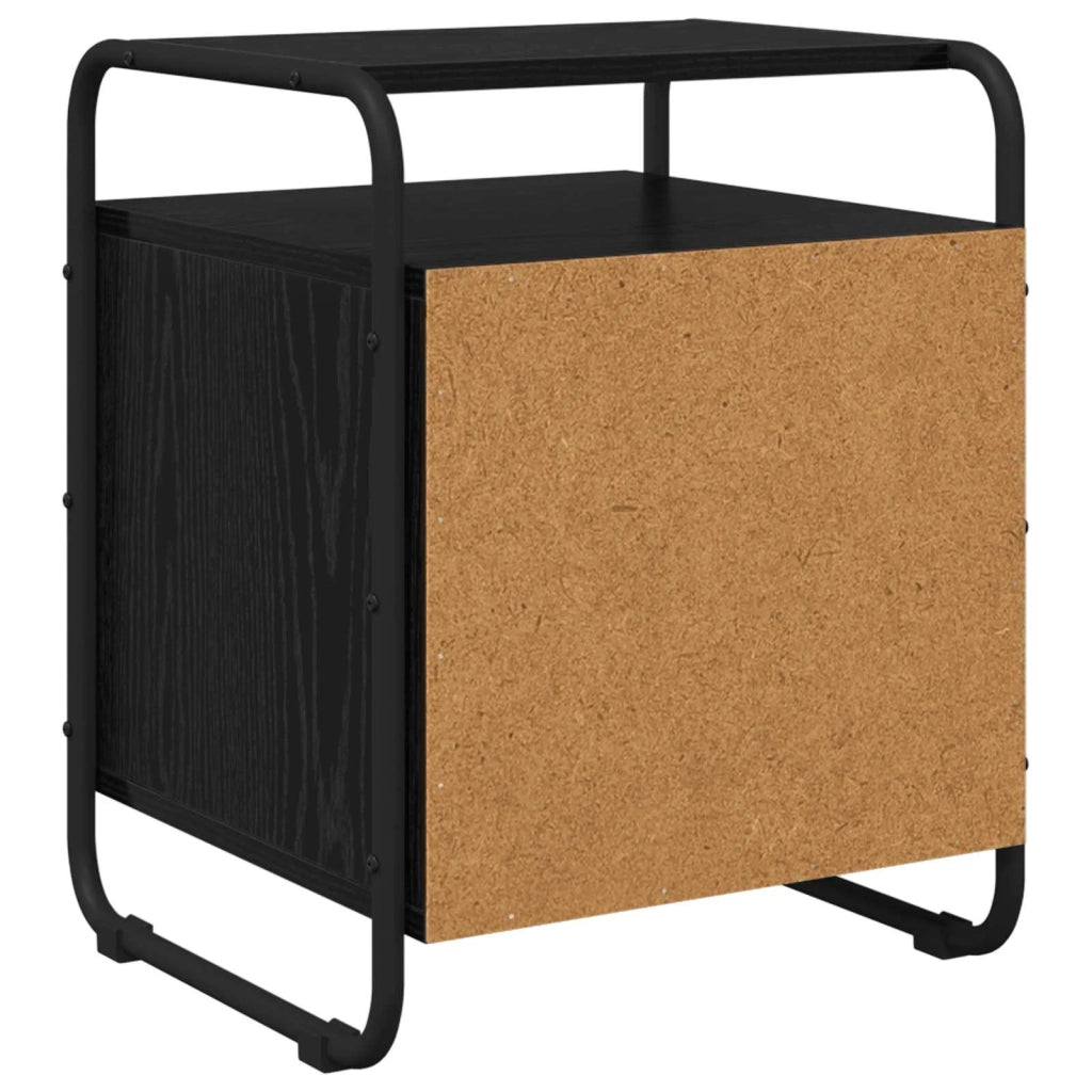 Armadio da Notte Rovere Nero Legno ingegnerizzato 8007611