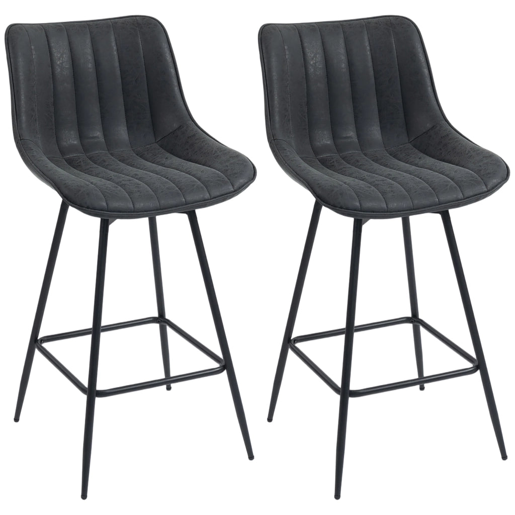 Set 2 Sgabelli Girevoli 68cm ¨C Xylo ¨C Con Schienale Nero per Cucina
