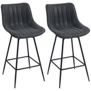Set 2 Sgabelli Girevoli 68cm ¨C Xylo ¨C Con Schienale Nero per Cucina