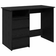 Scrivania | Tavolo da Ufficio Nera 102x50x75 cm in Legno Multistrato