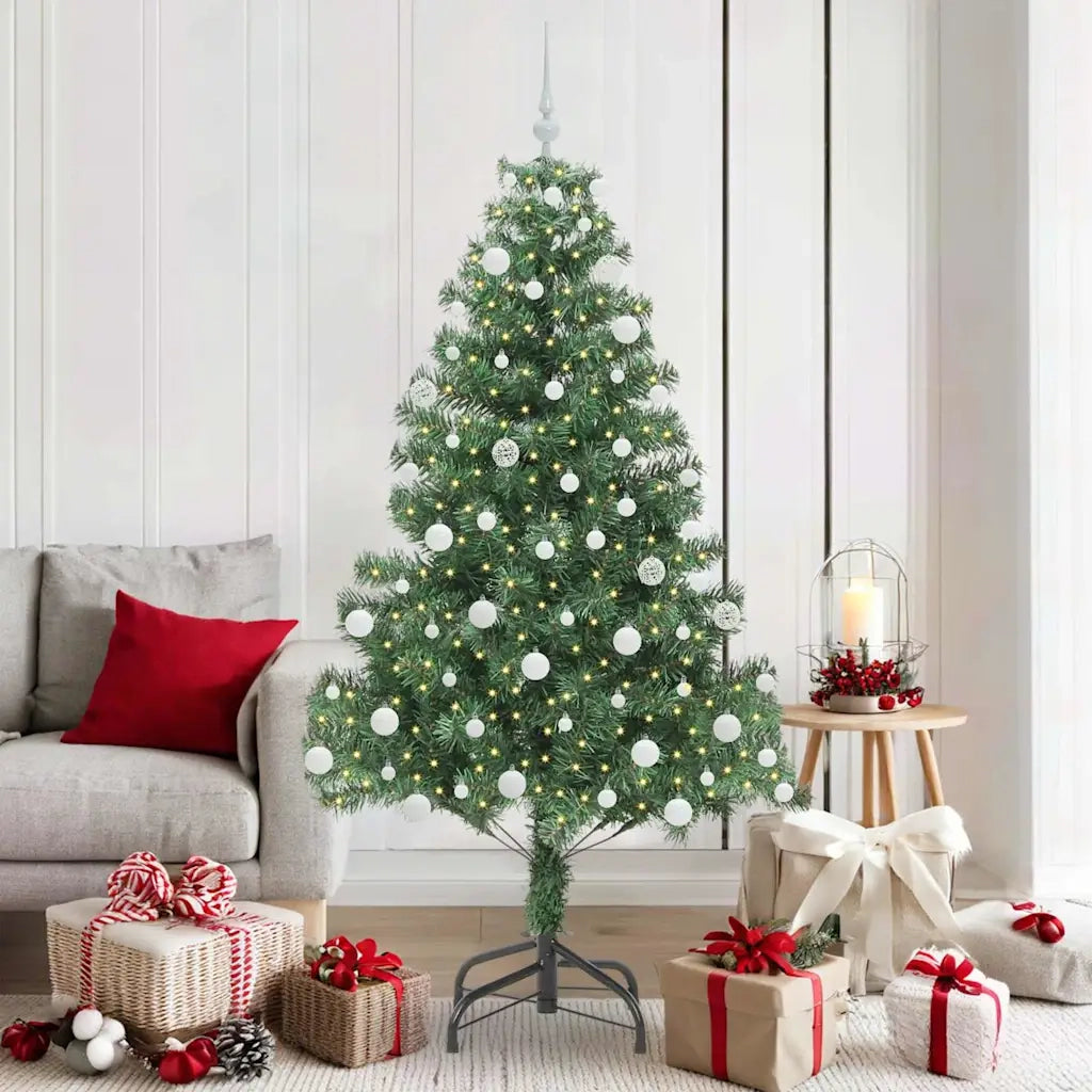 Albero di Natale | Decorazioni natalizie con 300 LED con supporto Verde 180 cm PVC