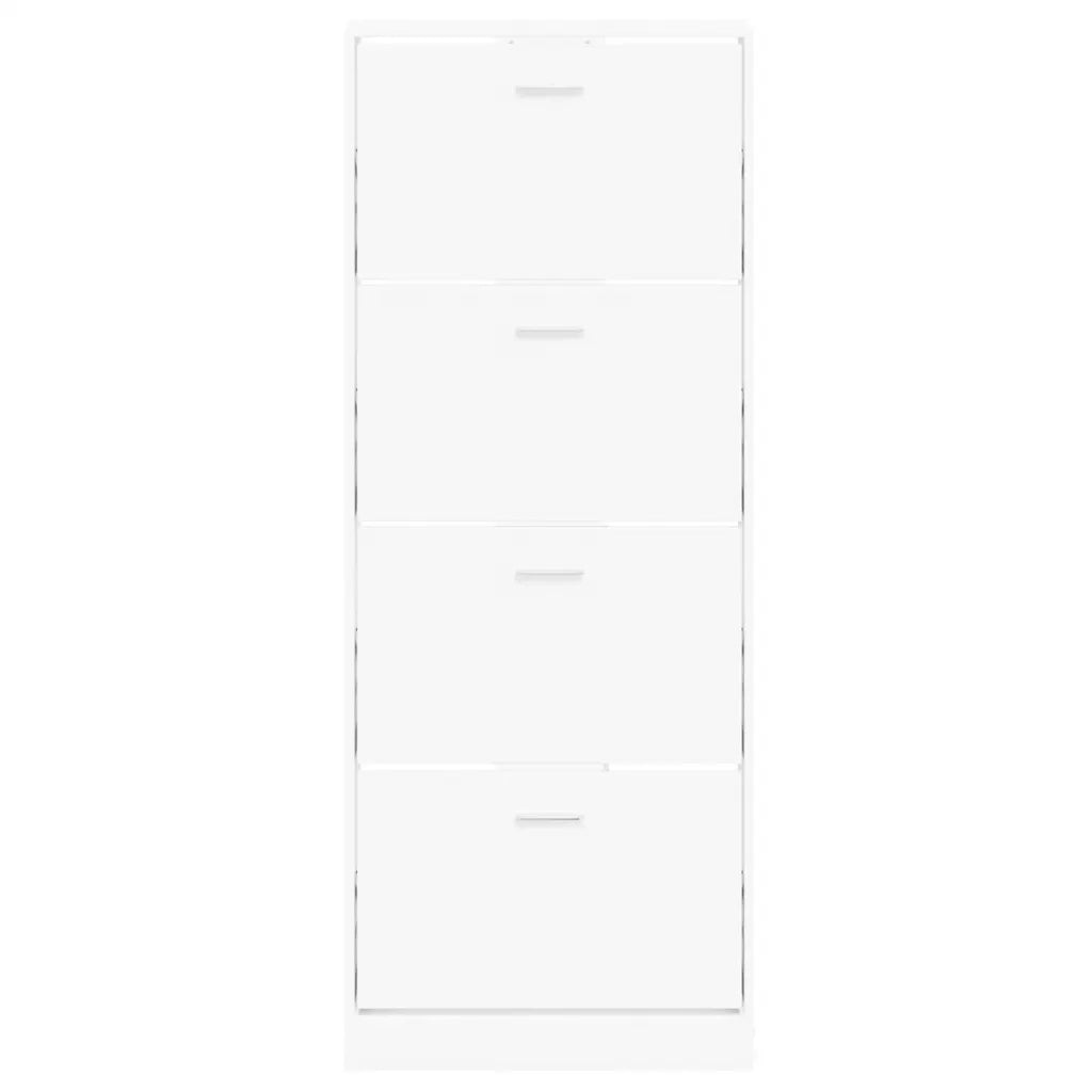 Scarpiera Bianca 59x17x150 cm in Legno Multistrato