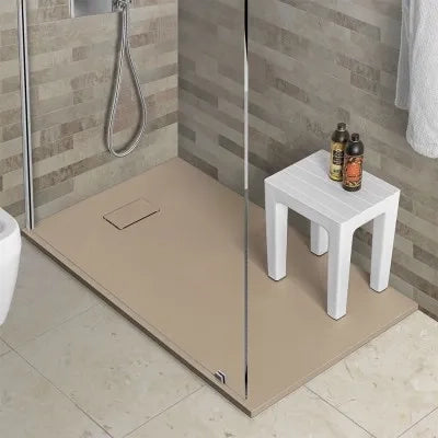 Piatto doccia 80x140 in resina tortora effetto pietra serie Agorà