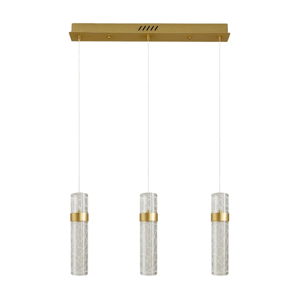 Lampada a sospensione LAGOS oro 60 cm tubi LED 24W