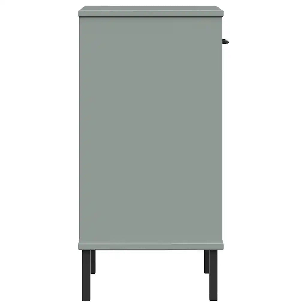 Mobile Consolle | Tavolo d'Ingresso Gambe Metallo Grigio Legno Massello Pino OSLO