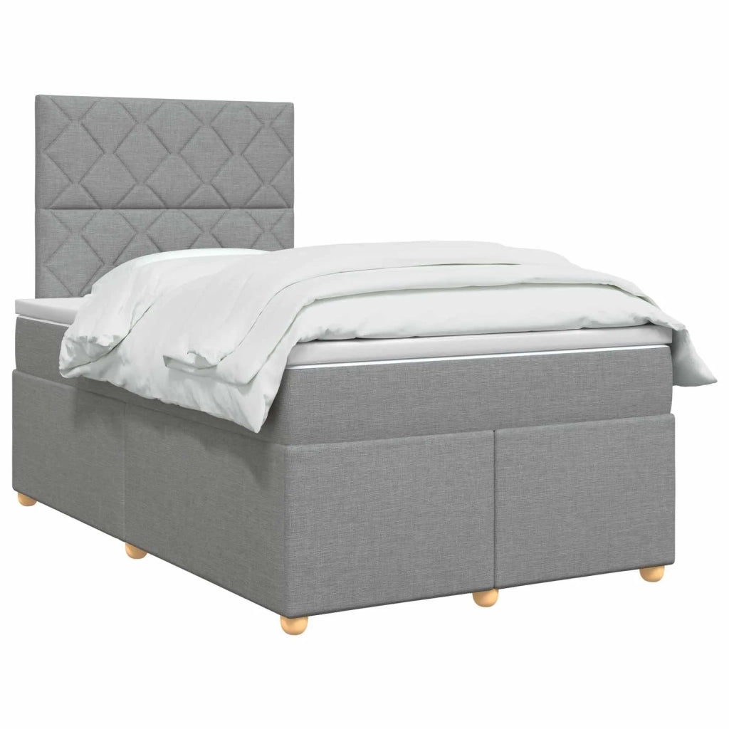 Letto box spring con materasso Grigio Chiaro 120 x 190 cm 3453844