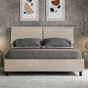 Letto matrimoniale senza rete imbottito 160x190 microfibra sabbia Sleeper