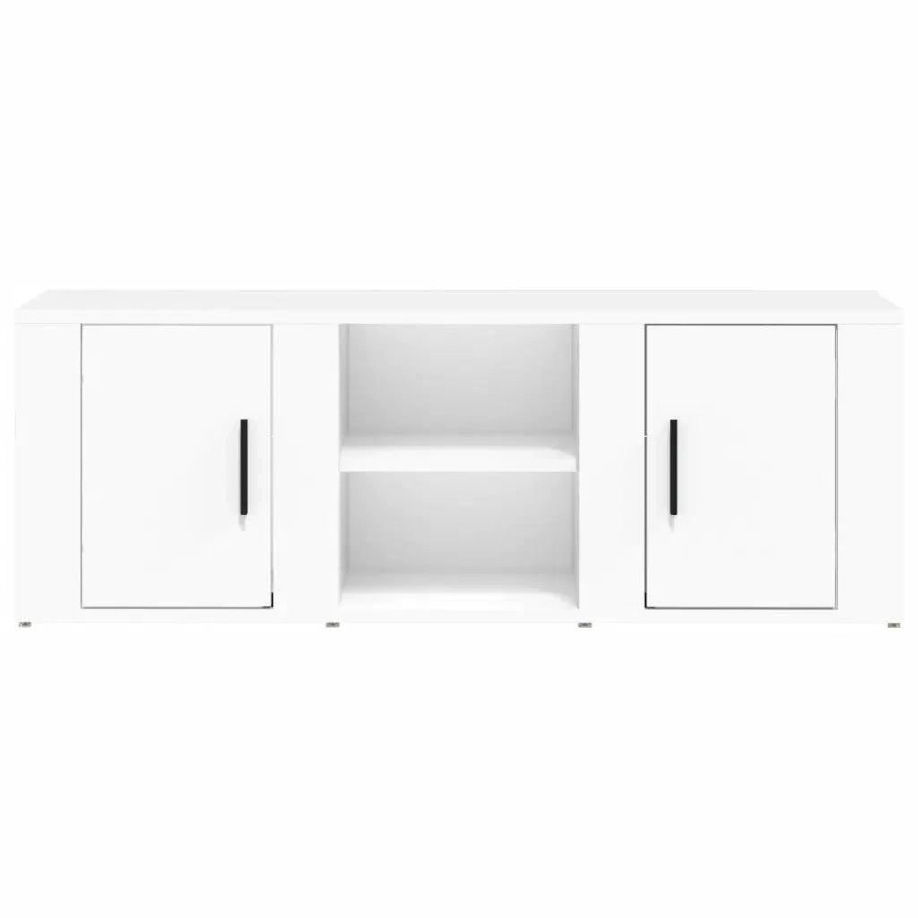 Mobile Porta TV Bianco 100x31,5x35 cm in Legno Multistrato