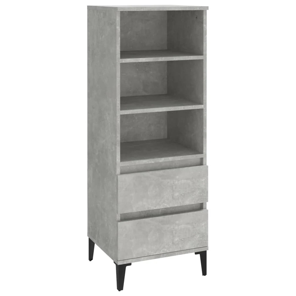 Buffet credenza cassettiera armadio mobile contenitore organizer cucina soggiorno salotto alto 40 x 36 x 110 cm legno ingegnerizzato grigio 02_0034436