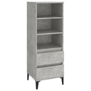 Buffet credenza cassettiera armadio mobile contenitore organizer cucina soggiorno salotto alto 40 x 36 x 110 cm legno ingegnerizzato grigio 02_0034436
