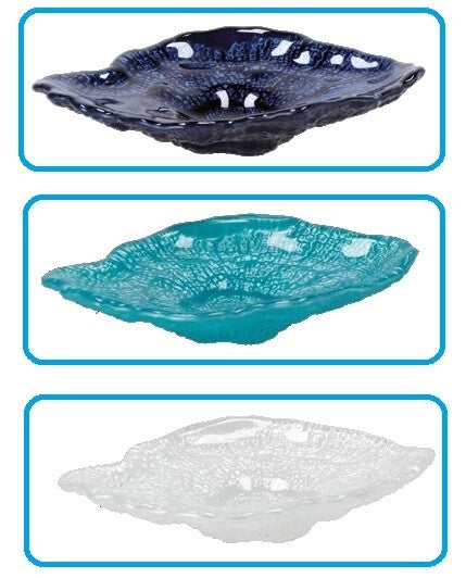 Ciotola Decorativa Centrotavola in vetro 20 x 16 x 6 cm 3 Colori