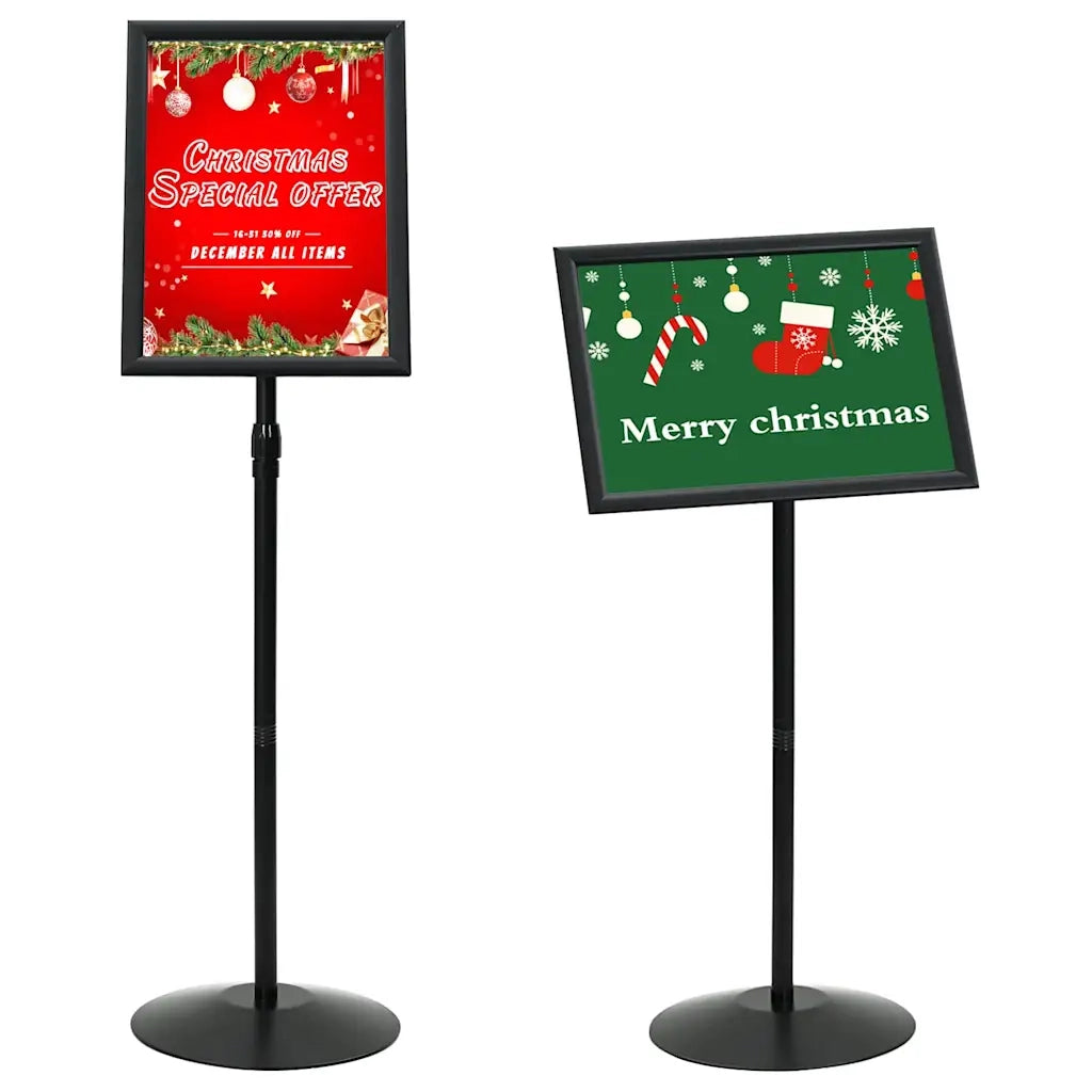 Supporto Poster a Piedistallo Argento a3 PVC e Acciaio CFW7185456