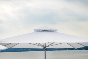 Ombrellone da Giardino 3x3 m Palo Ø60 mm Telo in Polietilene Bianco