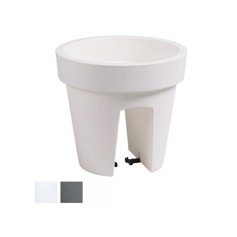 Vaso Lofly Railing Tondo Grigio 24 H 22 Pplast