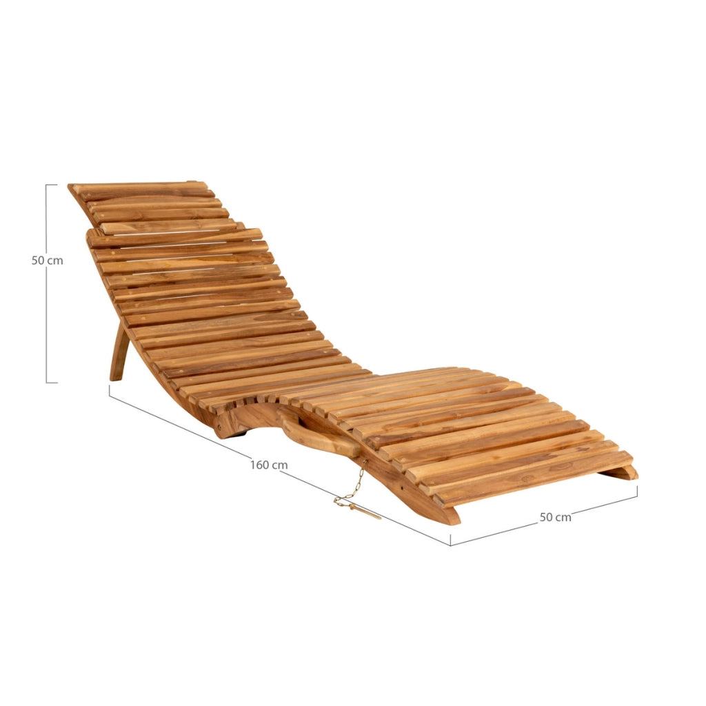 Sdraio Arrieta, Marrone, Legno, 160x50x25 cm