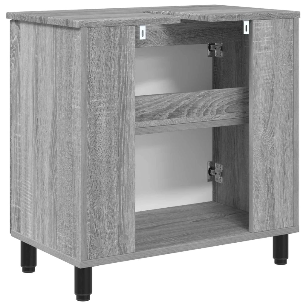Mobiletto da bagno Sonoma grigio 60 x 35 x 60 cm 889411
