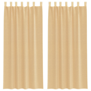 Tende in Voile con Tasche per Aste 2 pz Sabbia