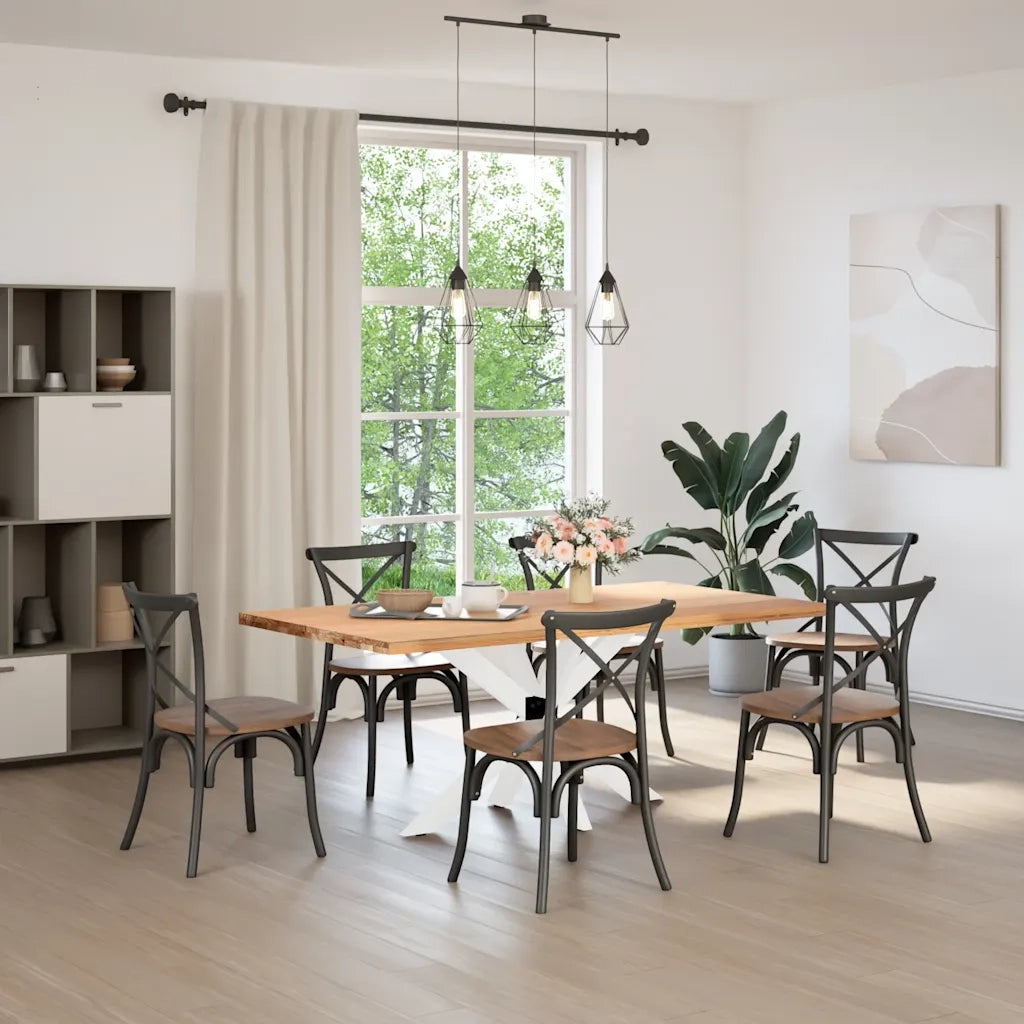 Gamba per Tavolo da Pranzo a Forma di Ragno Bianca 120x68x(72-73) cm Acciaio 4013113