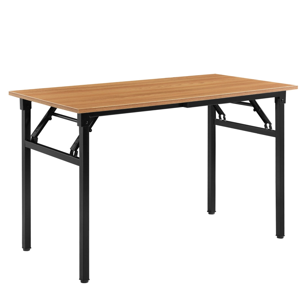 Tavolo Pieghevole Scrivania con Piano 120x60 cm color Faggio / Nero [neu.haus]