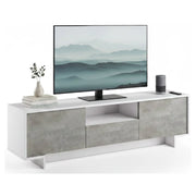 Atina, Mobile Porta tv un Cassetto Made in Italy, 170x42x48h cm Bianco