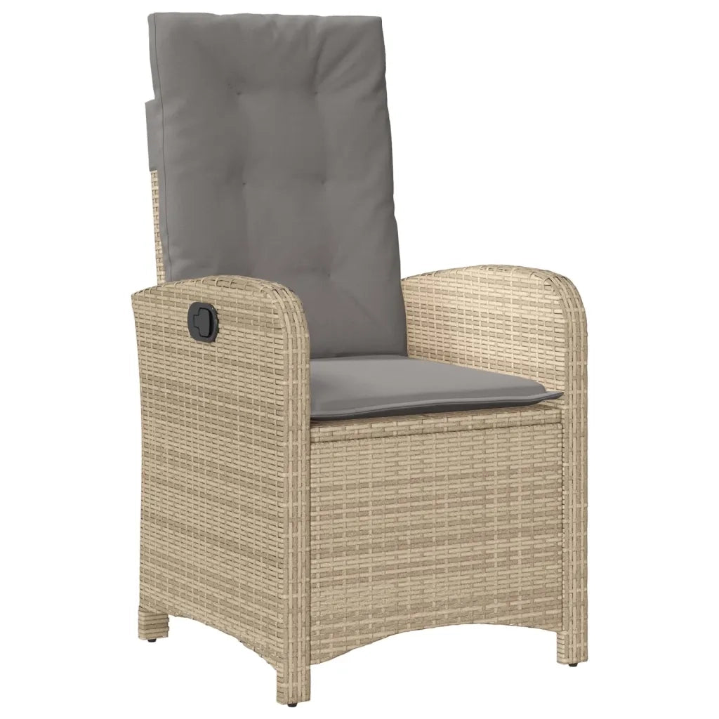 Set Pranzo da Giardino 9 pz con Cuscini Beige Misto Polyrattan 3212408