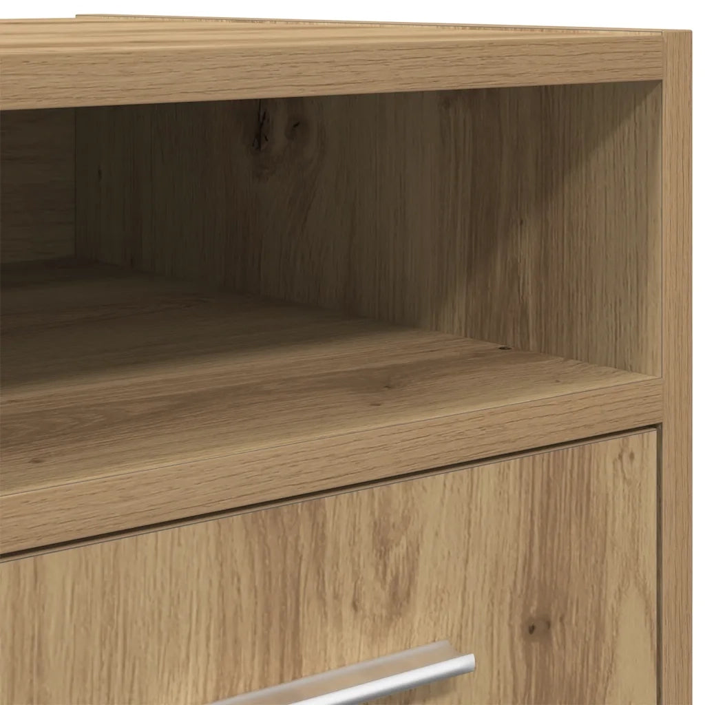 Armadio con Ruote Rovere Artigianale 33x38x60 cm in Truciolato 856563