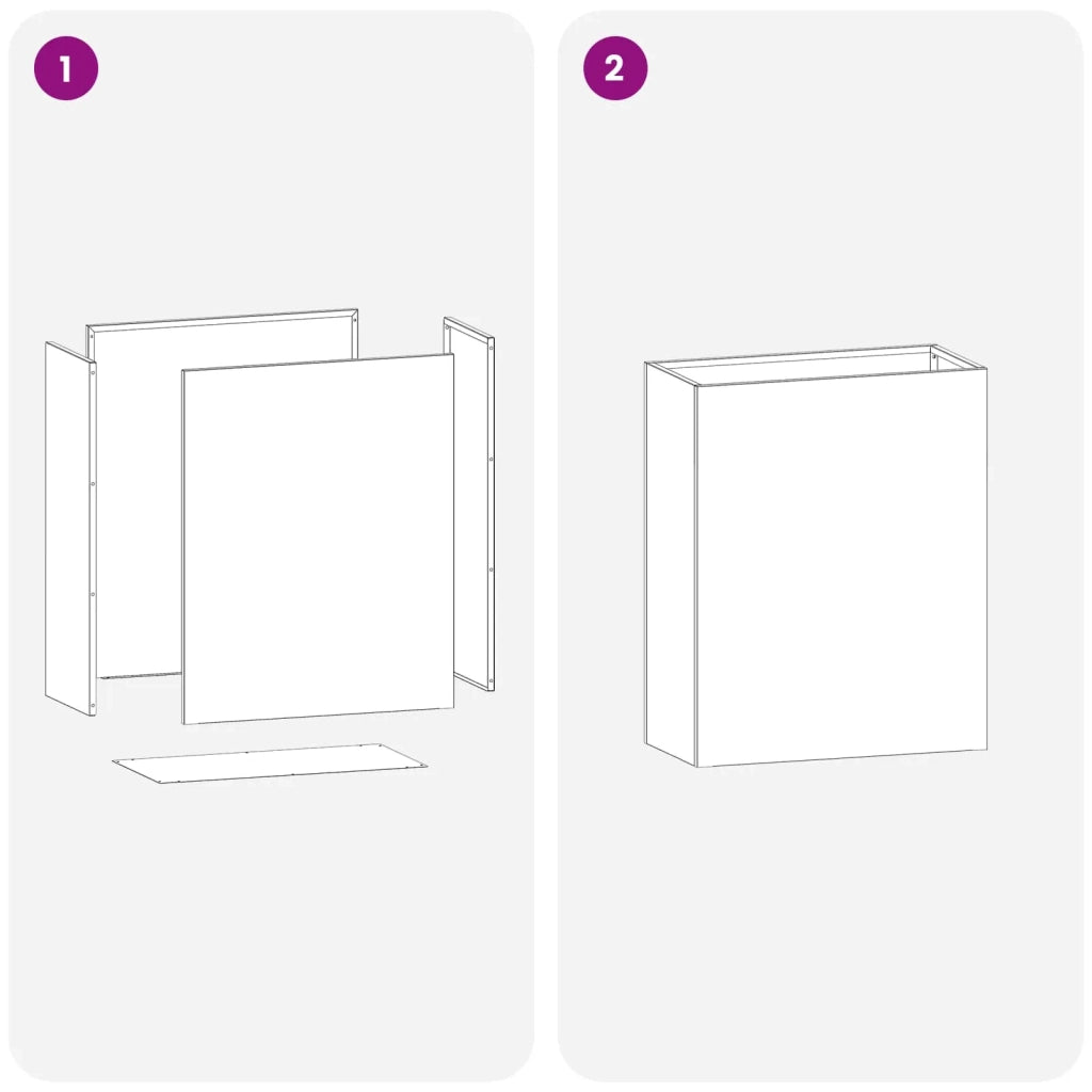 Vaso da giardino 2 pz Antracite 40 x 20 x 40 cm 8005405
