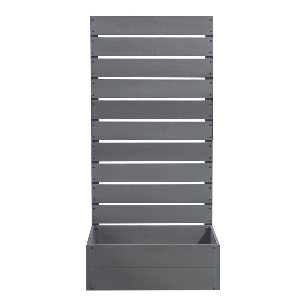Fioriera con Spalliera Heerde in WPC 150 x 72 x 38 cm Grigio [en.casa]