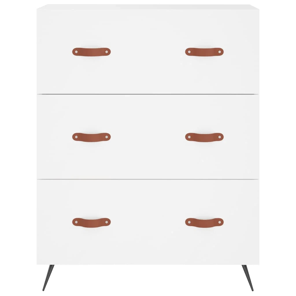 Buffet credenza cassettiera mobiletto mobile contenitore organizer cucina soggiorno salotto alto 69,5 x 34 x 180 cm legno ingegnerizzato bianco 02_0032587
