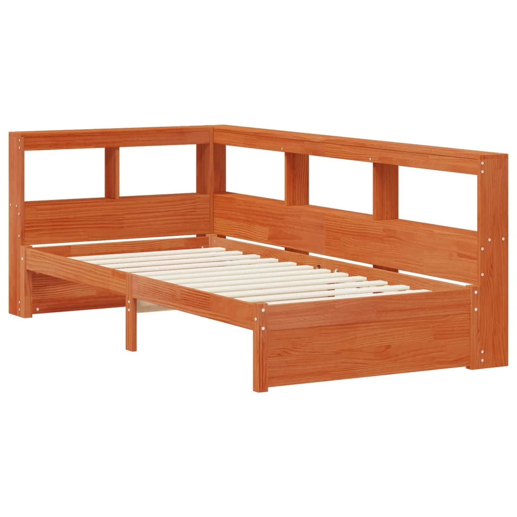 Letto Libreria con testiera Legno di Pino Massello 3423792