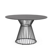 Tavolo da Esterno Rotondo in Acciaio Antracite D120 cm - ORLI
