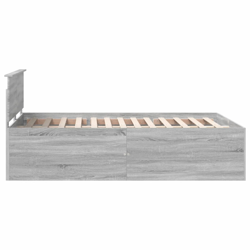 Struttura del letto con testiera Grigio Sonoma 160 x 200 cm 3408562