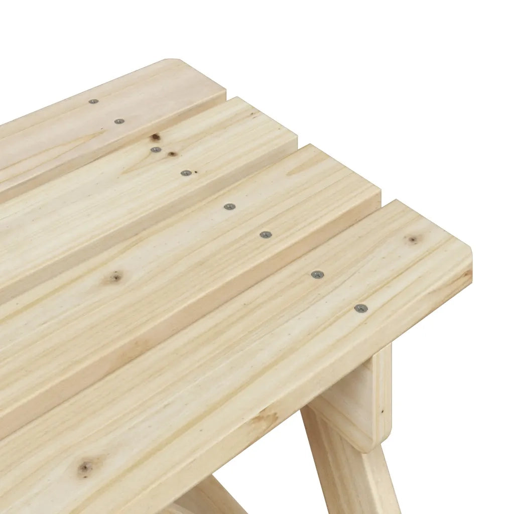 Tavolo da Picnic per 4 Bambini con Ombrellone Legno di Abete 3281614