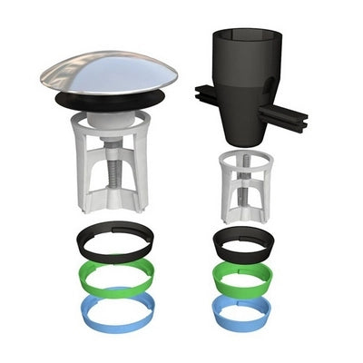 TAPPARELLO CR C/DISPOSITIVO AGGANCIO UNIVERSALE P/PILETTE C/FORI T.P.- 1 + 11/4- BONOM- pezzi 1