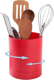 Ciotola di utensili - Ciotola di accessori da cucina - Ciotola per accessori da cucina - 14,5 x 13 x 14,5 cm - Rosso