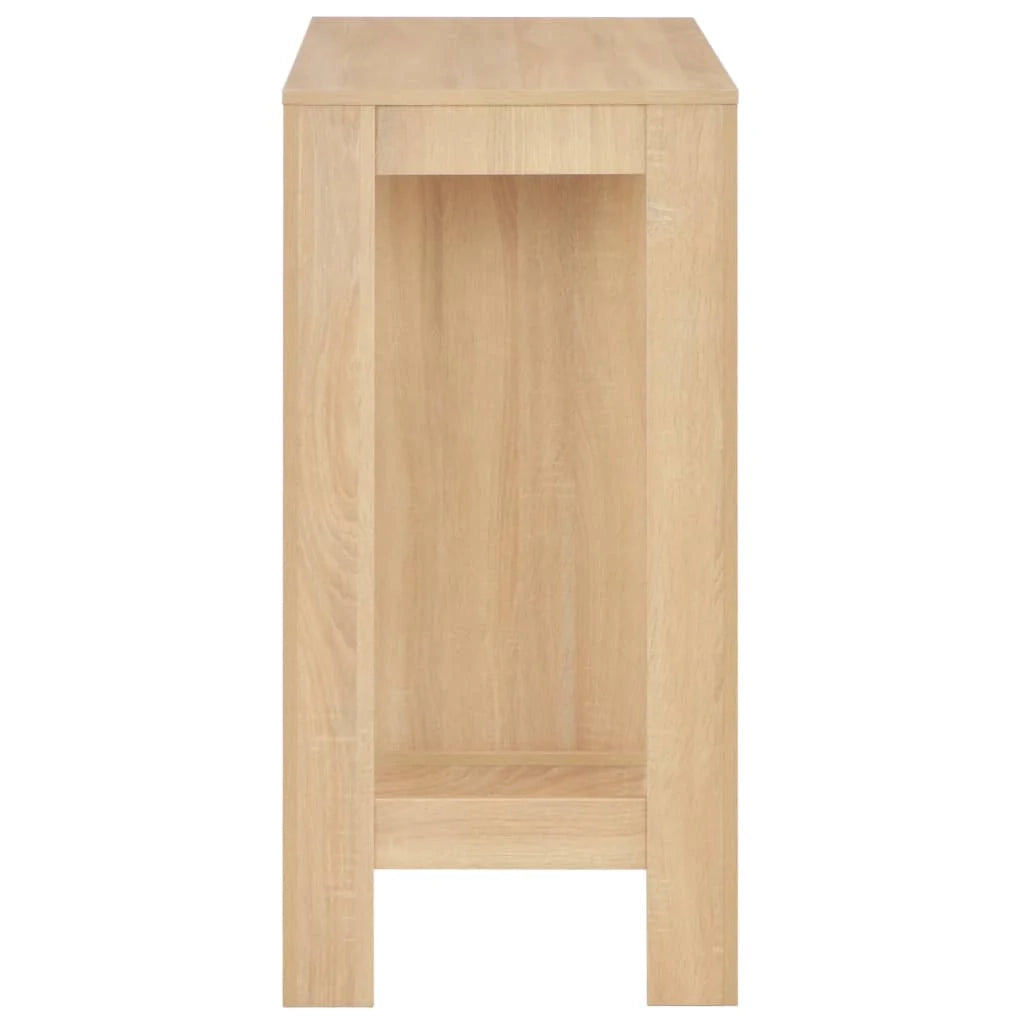 Tavolo alto da bar/bistrot con ripiano rovere 110 cm rettangolare beige 0902054