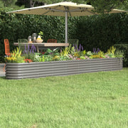 Letto Giardino Acciaio Zincato 332x40x36 cm Grigio 318884