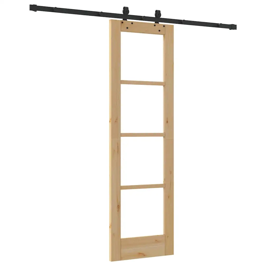 Porta scorrevole ORKDAL Naturale e Nero 61 x 198,5 cm 3332181