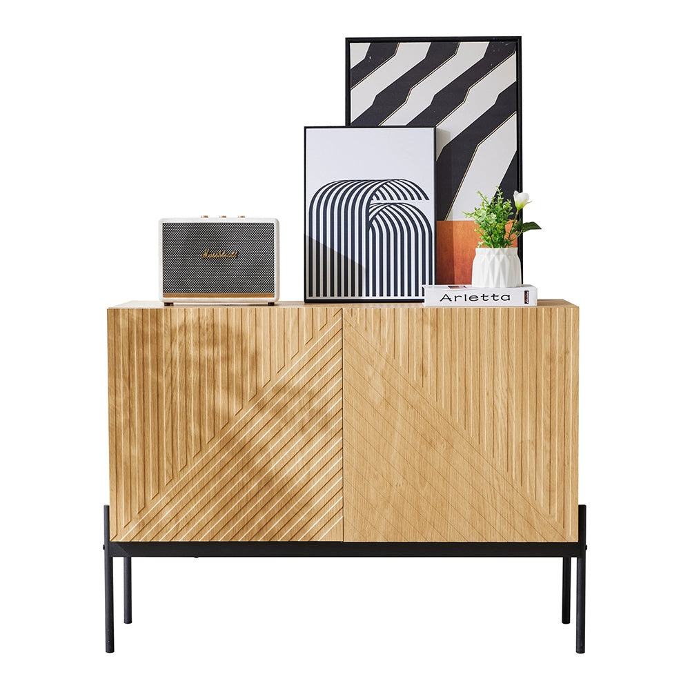Buffet - Xylo - 2 porte piedi metallo lineare 100x40x75cm