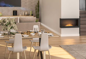 Camino a Bioetanolo da Incasso 90x45 cm Corner 900 Left Sinistro Nero