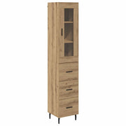Credenza | Madia | Buffet da pranzo | Armadio da pranzo con cassetto Rovere artigianale 34,5 x 34 x 180 cm