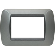 Bticino Living International placca 3 moduli acciaio scuro L4803AC