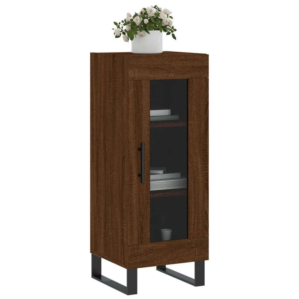 Credenza Rovere Marrone 34,5x34x90 cm in Legno Multistrato 828827